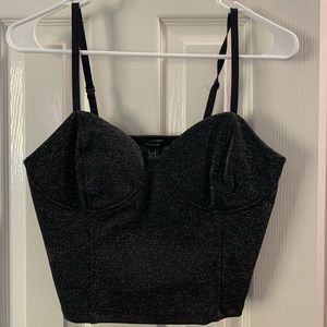 Forever 21 black sparkle blouse Size Large